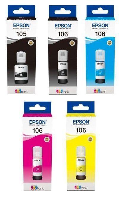 Epson 105/106 5 Colour Ink Bottle Multipack-PCR Business Solutions Ltd